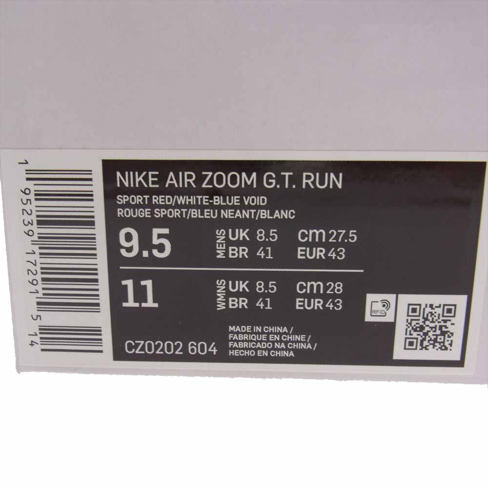 NIKE ナイキ CZ0202-604 AIR ZOOM G.T. RUN エアズーム ラン スニーカー レッド系 27.5cm【中古】