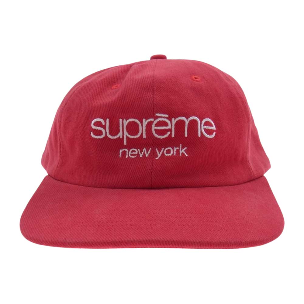 Supreme シュプリーム 18SS CLASSIC LOGO 6-PANEL CAP クラシックロゴ キャップ レッド系【中古】