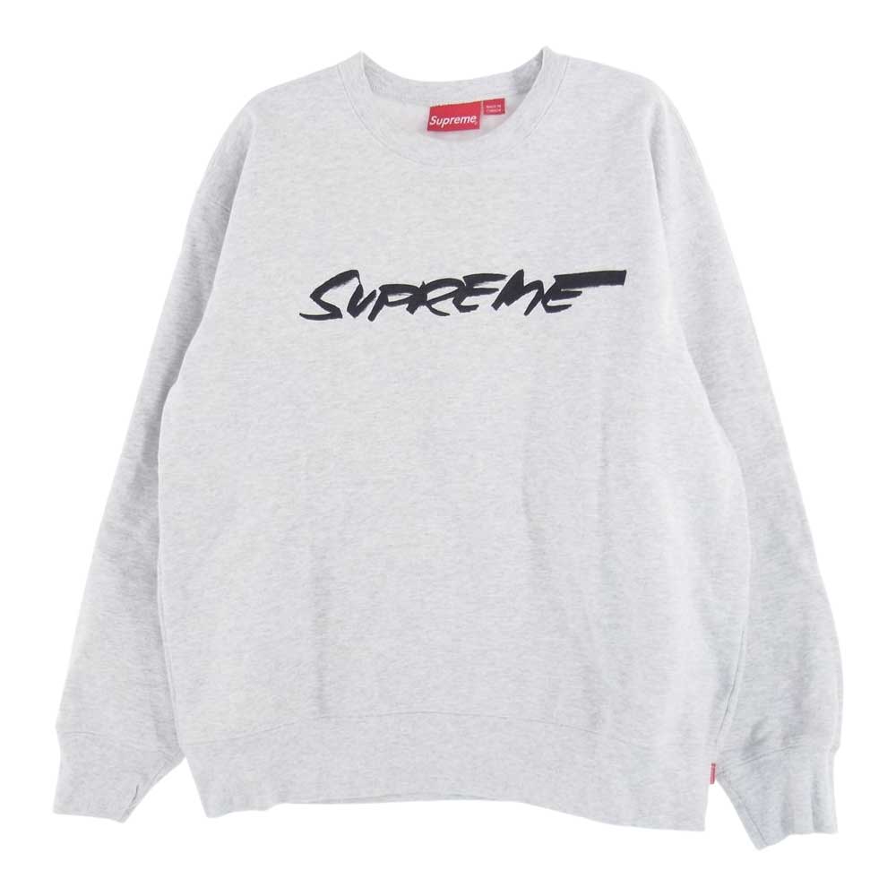 Supreme シュプリーム 20AW  Futura Logo Crewneck Sweat フューチュラ フロントロゴ プリント クルーネック スウェットトレーナー グレー系 M【美品】【中古】