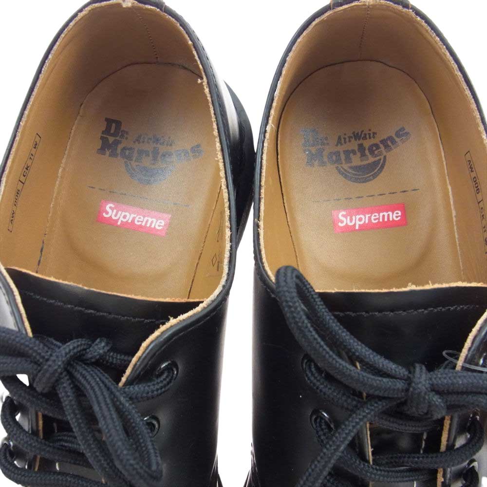 Supreme シュプリーム 22SS 27952001 × Dr. Martens 3-Eye Spiderweb ドクターマーチン スパイダーウェブ 3 アイ シューズ ブラック系 UK6【中古】