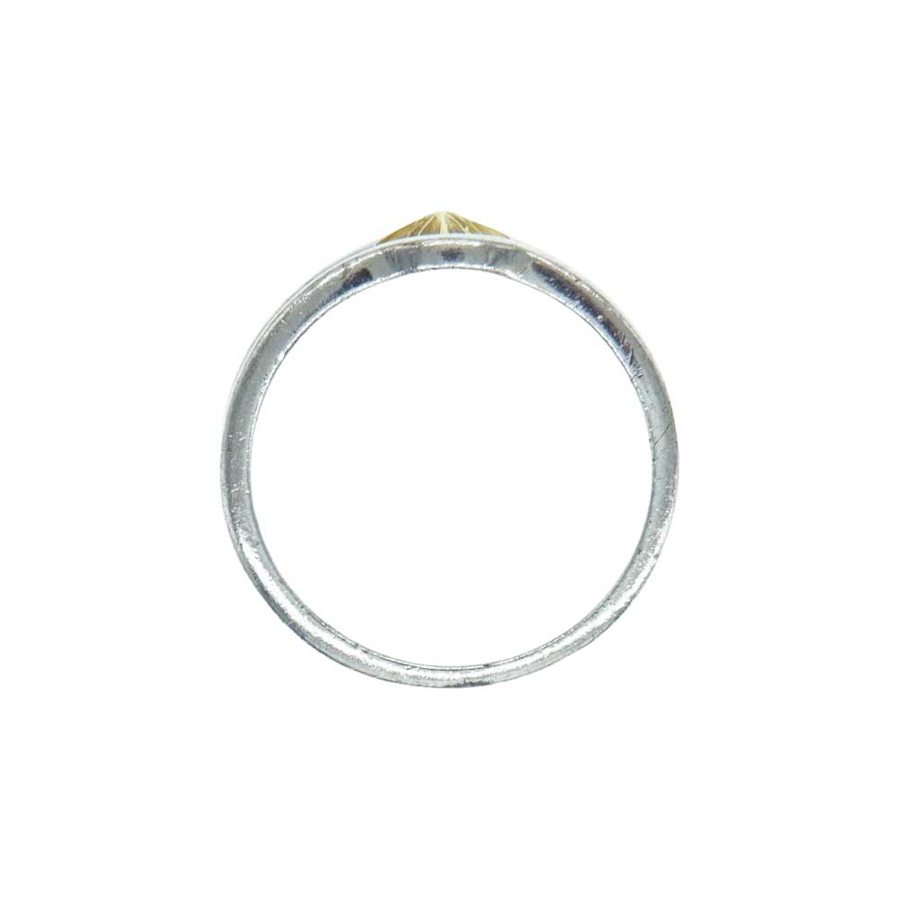 SAAD サード K18 太陽神 唐草 リング シルバー系 17号【中古】