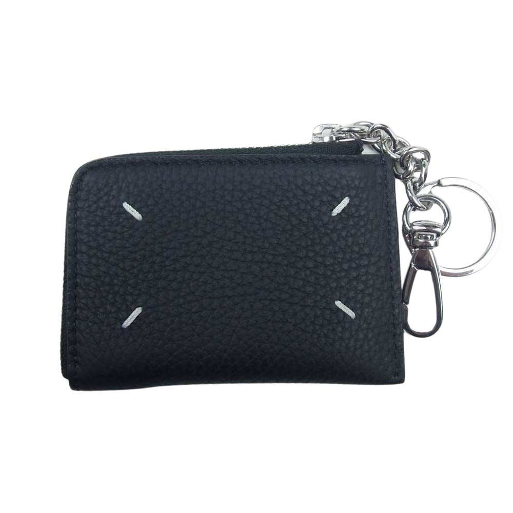 MAISON MARGIELA メゾンマルジェラ SA1UI0012 P4746 ZIP AROUND KEYRING ジップ アラウンド ウォレット 財布 キーリング ブラック系【新古品】【未使用】【中古】