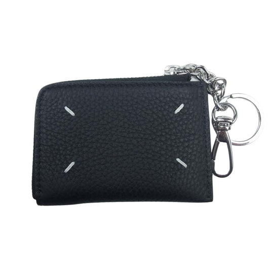 MAISON MARGIELA メゾンマルジェラ SA1UI0012 P4746 ZIP AROUND KEYRING ジップ アラウンド ウォレット 財布 キーリング ブラック系【新古品】【未使用】【中古】