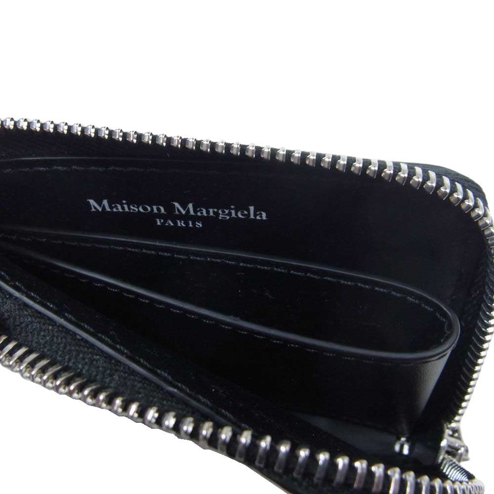 MAISON MARGIELA メゾンマルジェラ SA1UI0012 P4746 ZIP AROUND KEYRING ジップ アラウンド ウォレット 財布 キーリング ブラック系【新古品】【未使用】【中古】
