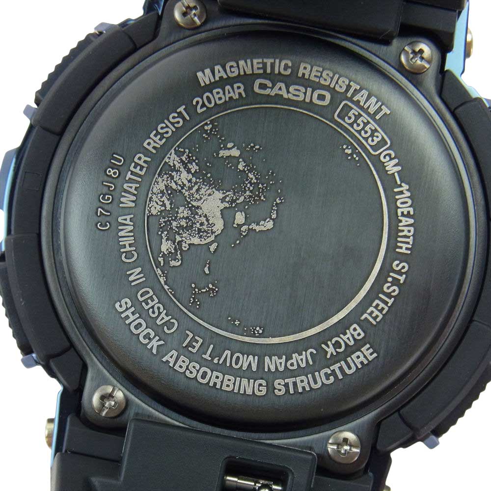 CASIO G-SHOCK カシオ ジーショック GM-110EARTH-1AJR ANALOG-DIGITAL アナログ デジタル アナデジ 地球 アース ウォッチ 腕時計 ブルー系 ブラック系【新古品】【未使用】【中古】