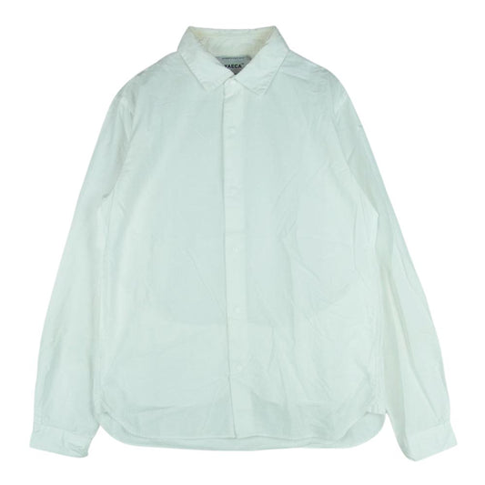 YAECA ヤエカ 16121 COMFORT SHIRT STANDARD LONG コンフォート スタンダート ロング カジュアル シャツ スナップ ホワイト系 M【中古】