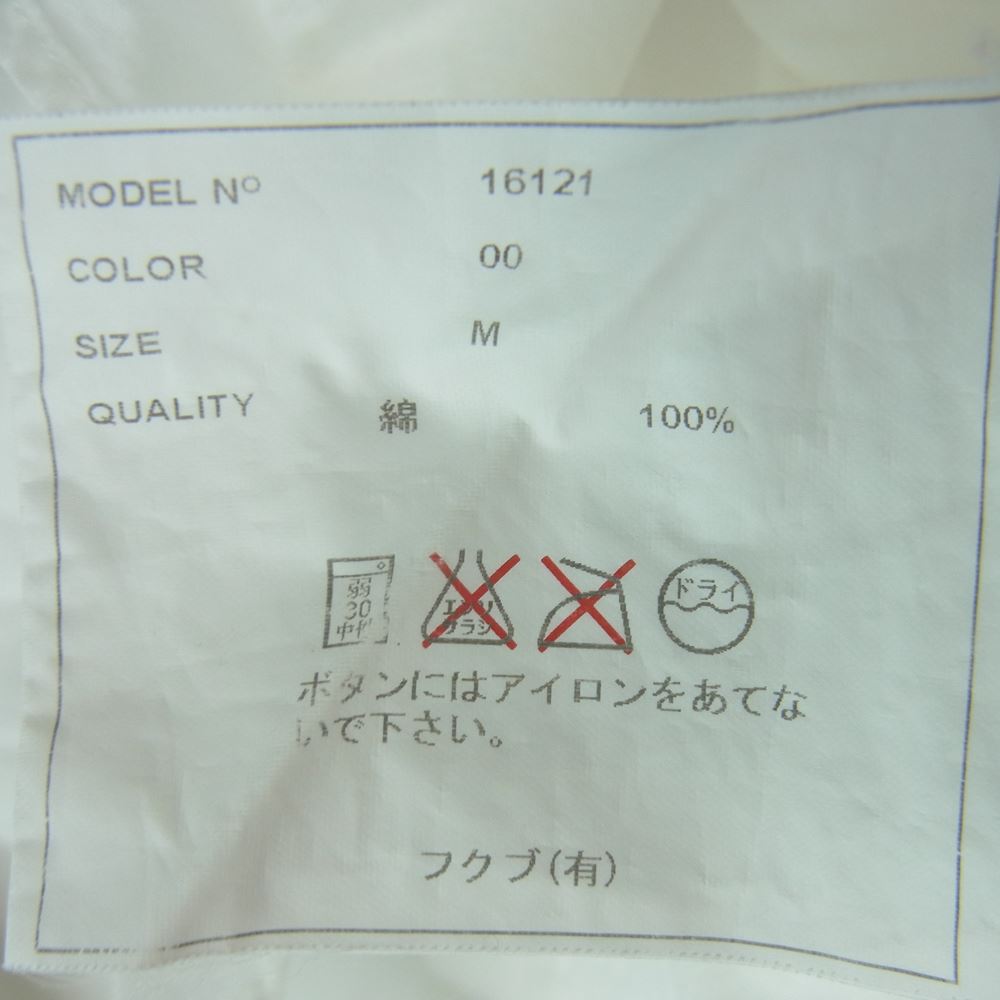 YAECA ヤエカ 16121 COMFORT SHIRT STANDARD LONG コンフォート スタンダート ロング カジュアル シャツ スナップ ホワイト系 M【中古】