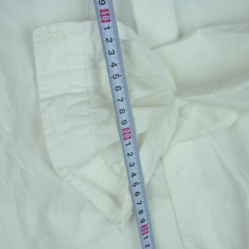 YAECA ヤエカ 16121 COMFORT SHIRT STANDARD LONG コンフォート スタンダート ロング カジュアル シャツ スナップ ホワイト系 M【中古】