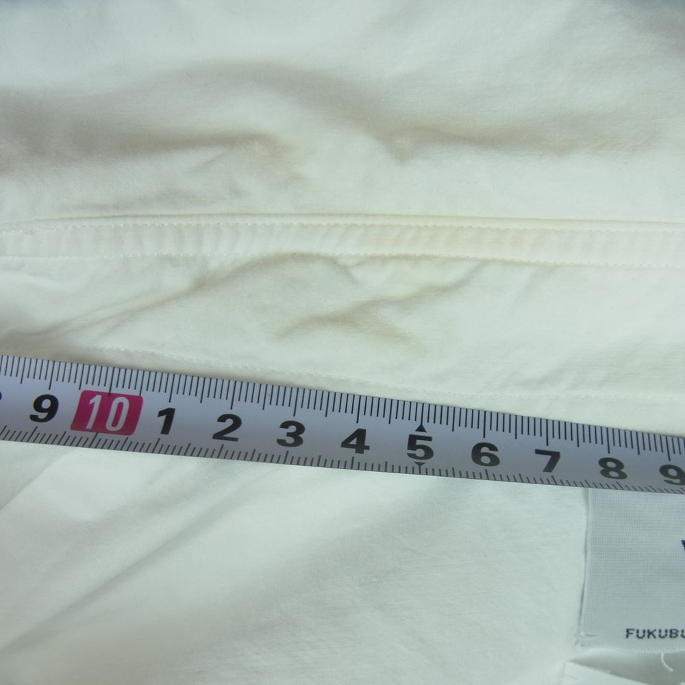 YAECA ヤエカ 16121 COMFORT SHIRT STANDARD LONG コンフォート スタンダート ロング カジュアル シャツ スナップ ホワイト系 M【中古】