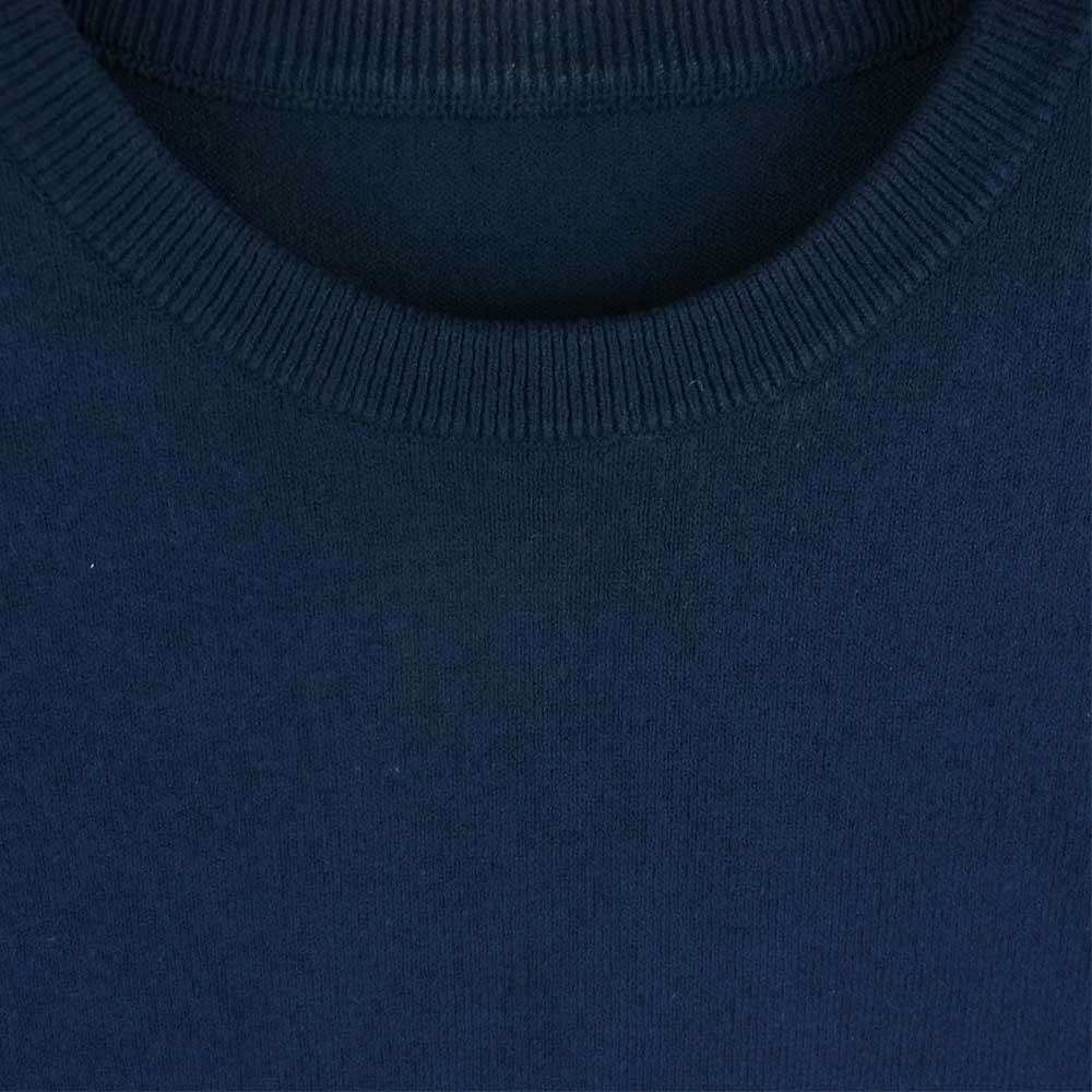 米冨 95-222-029 wave cotton crew neck knit ウェーブ クルーネック ニット ネイビー系 3【中古】