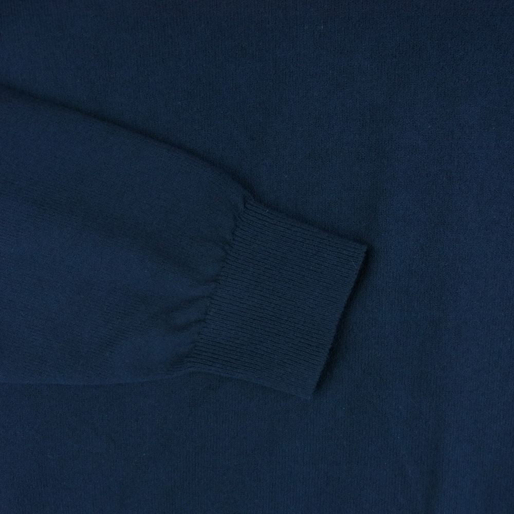 米冨 95-222-029 wave cotton crew neck knit ウェーブ クルーネック ニット ネイビー系 3【中古】