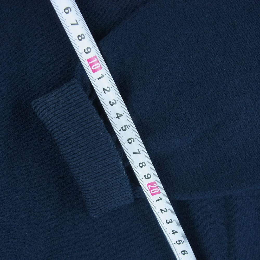米冨 95-222-029 wave cotton crew neck knit ウェーブ クルーネック ニット ネイビー系 3【中古】