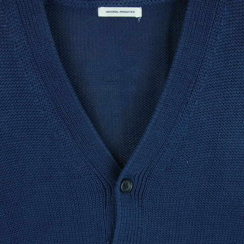 ユニバーサルプロダクツ 201-60201 DRY COTTON KNIT CARDIGAN ドライ コットン ニット カーディガン ネイビー系 2【中古】