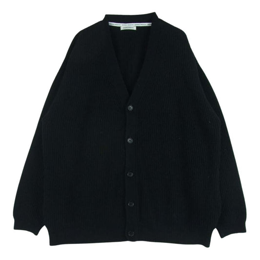 ユニバーサルプロダクツ 213-60201 CARDED MERINO WOOL CARDIGANE メリノ ウール カーディガン ブラック系 2【中古】