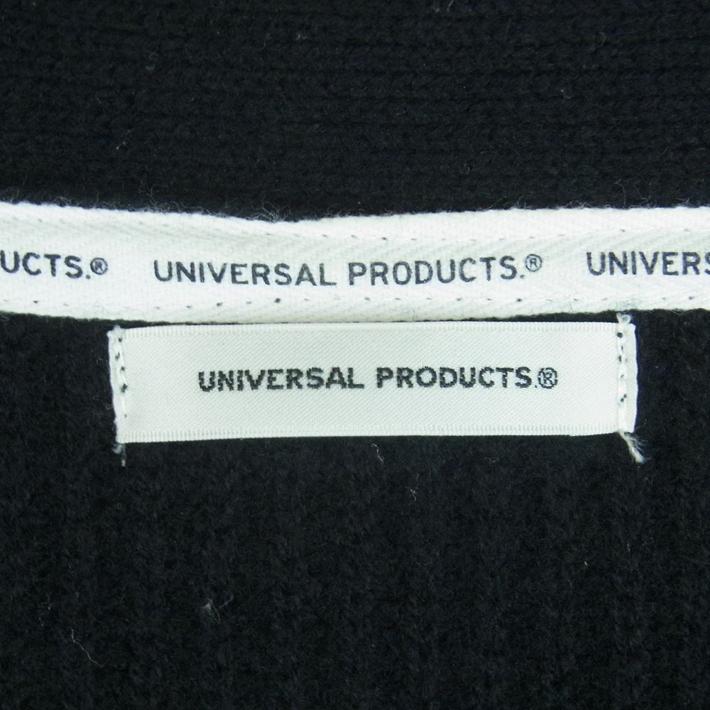 ユニバーサルプロダクツ 213-60201 CARDED MERINO WOOL CARDIGANE メリノ ウール カーディガン ブラック系 2【中古】