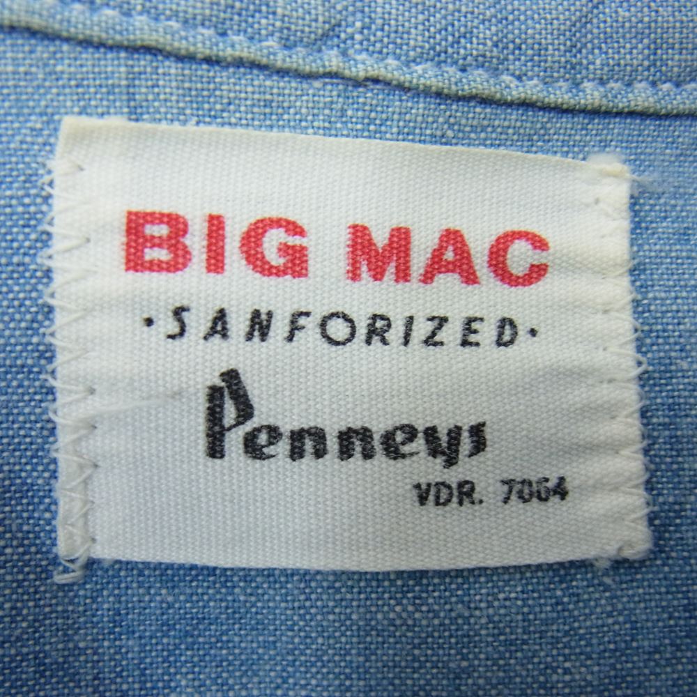 ビックマック 60s Penneys ペニーズ シャンブレー 長袖 シャツ ブルー系 サイズ表記無【中古】