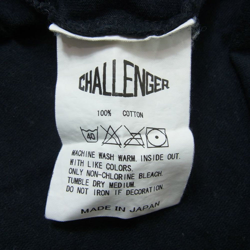 CHALLENGER チャレンジャー WOLF LOGO TEE ウルフ ロゴ 半袖 Tシャツ ブラック系 M【中古】