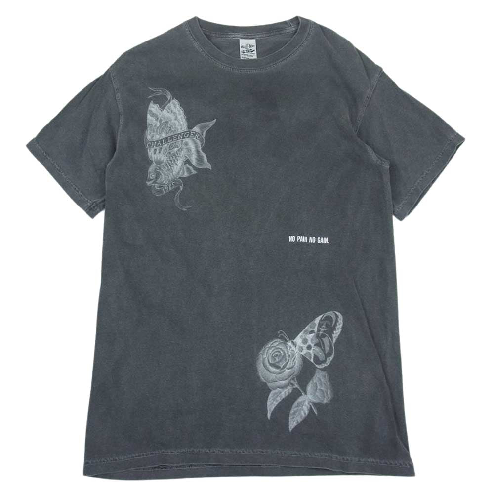 CHALLENGER チャレンジャー  NO PAIN NO GAIN 半袖 Tシャツ グレー系 S【中古】