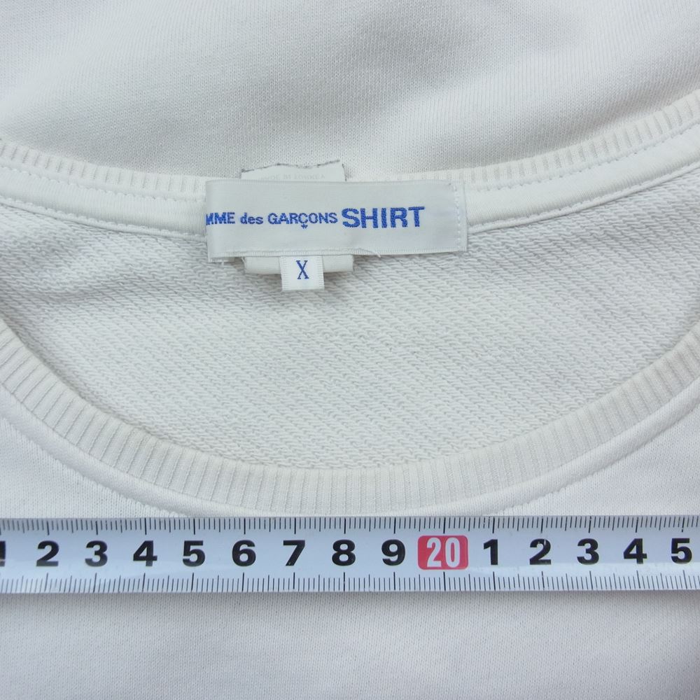 COMME des GARCONS コムデギャルソン W25119 SHIRT クルーネック スウェット ホワイト系 ホワイト系 X【中古】