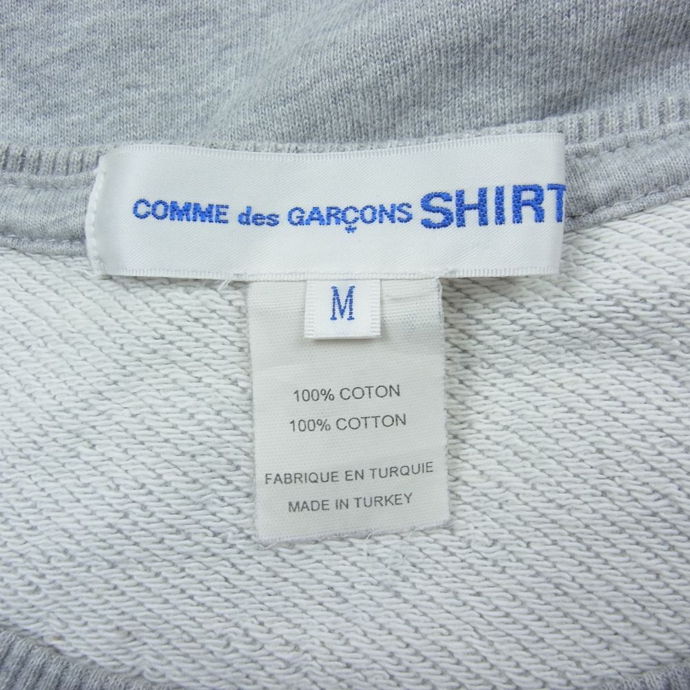 COMME des GARCONS コムデギャルソン W25119 SHIRT クルーネック スウェット グレー グレー系 M【中古】