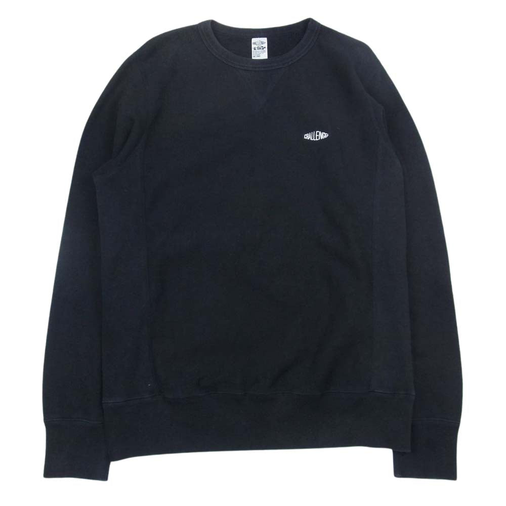 CHALLENGER チャレンジャー CLG-CS 016-007  OGO CREWNECK ロゴ クルーネック スウェット ブラック系 M【中古】