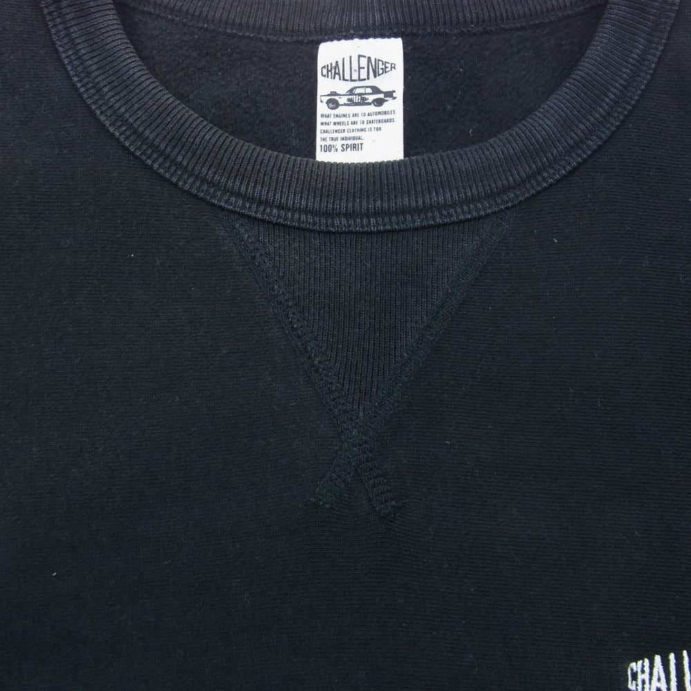 CHALLENGER チャレンジャー CLG-CS 016-007  OGO CREWNECK ロゴ クルーネック スウェット ブラック系 M【中古】