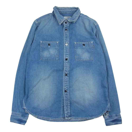 CHALLENGER チャレンジャー CLG-SH011-008  L/S DENIM SHIRTS デニム シャツ コンチョボタン インディゴブルー系 M【中古】