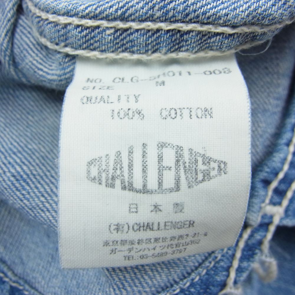 CHALLENGER チャレンジャー CLG-SH011-008  L/S DENIM SHIRTS デニム シャツ コンチョボタン インディゴブルー系 M【中古】