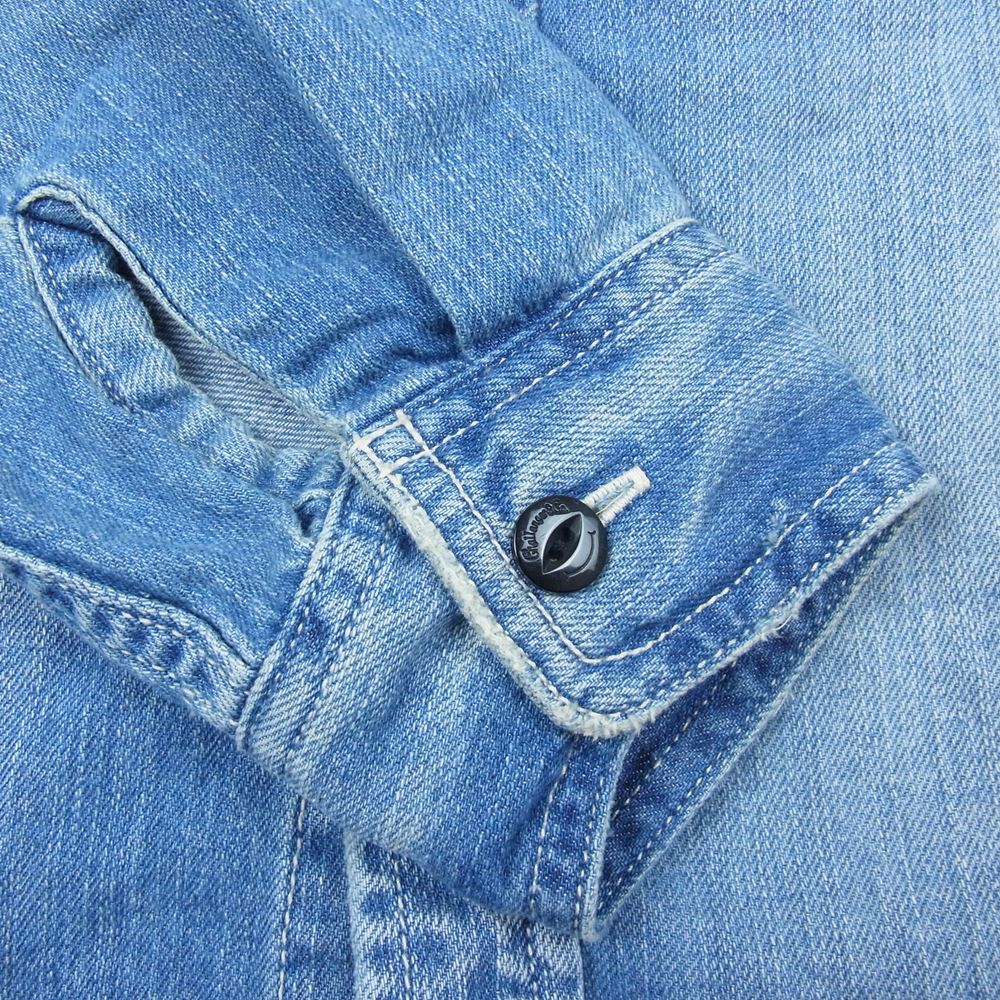 CHALLENGER チャレンジャー CLG-SH011-008  L/S DENIM SHIRTS デニム シャツ コンチョボタン インディゴブルー系 M【中古】