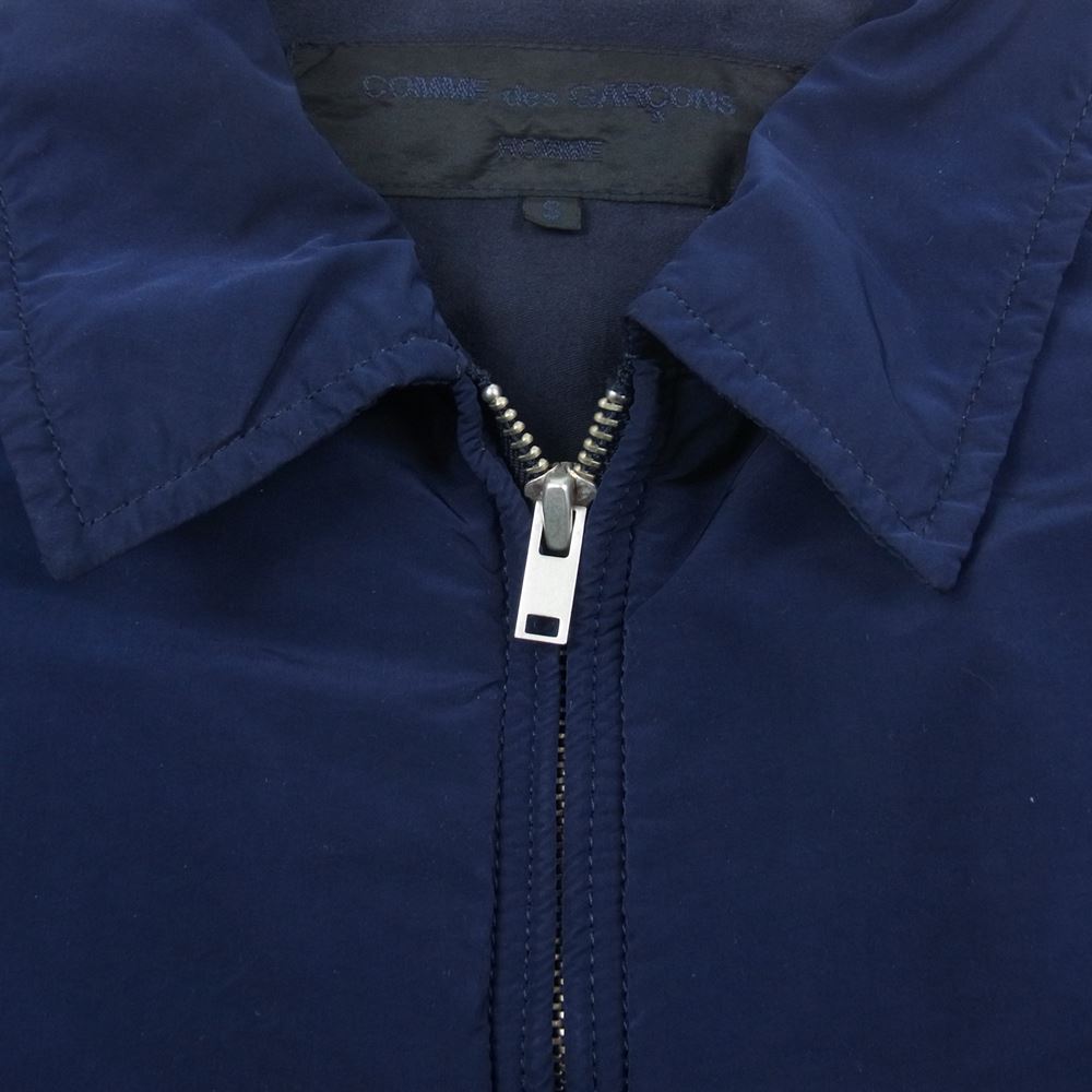 COMME des GARCONS HOMME コムデギャルソンオム AD2015 HP-J021 エステル製品染め パッカリング 裏地ブラックウォッチ ジャケット ネイビー系 S【中古】