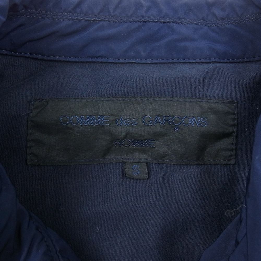 COMME des GARCONS HOMME コムデギャルソンオム AD2015 HP-J021 エステル製品染め パッカリング 裏地ブラックウォッチ ジャケット ネイビー系 S【中古】