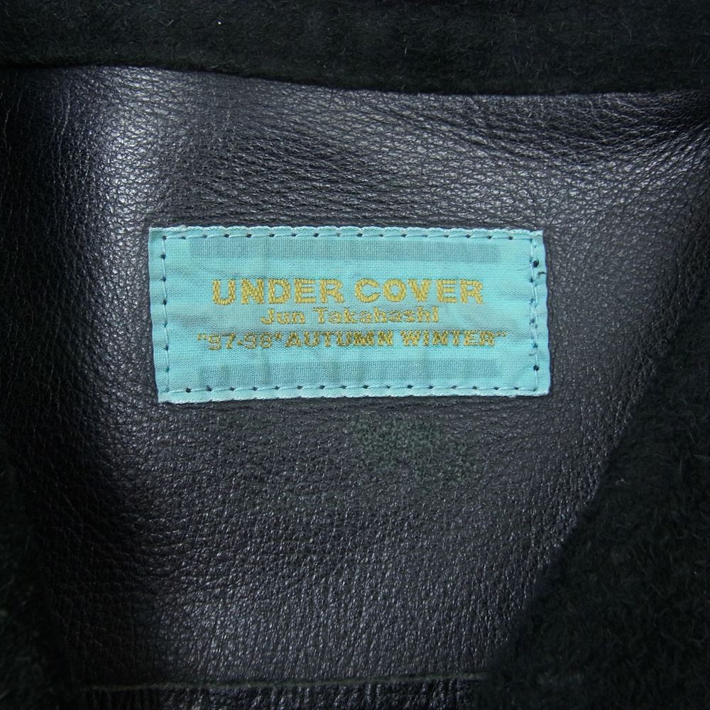 UNDERCOVER アンダーカバー 97-98AW  UC-7W-JK-06 LEAF期 ライン スエード ジャケット 牛革 ブラック系 L【中古】