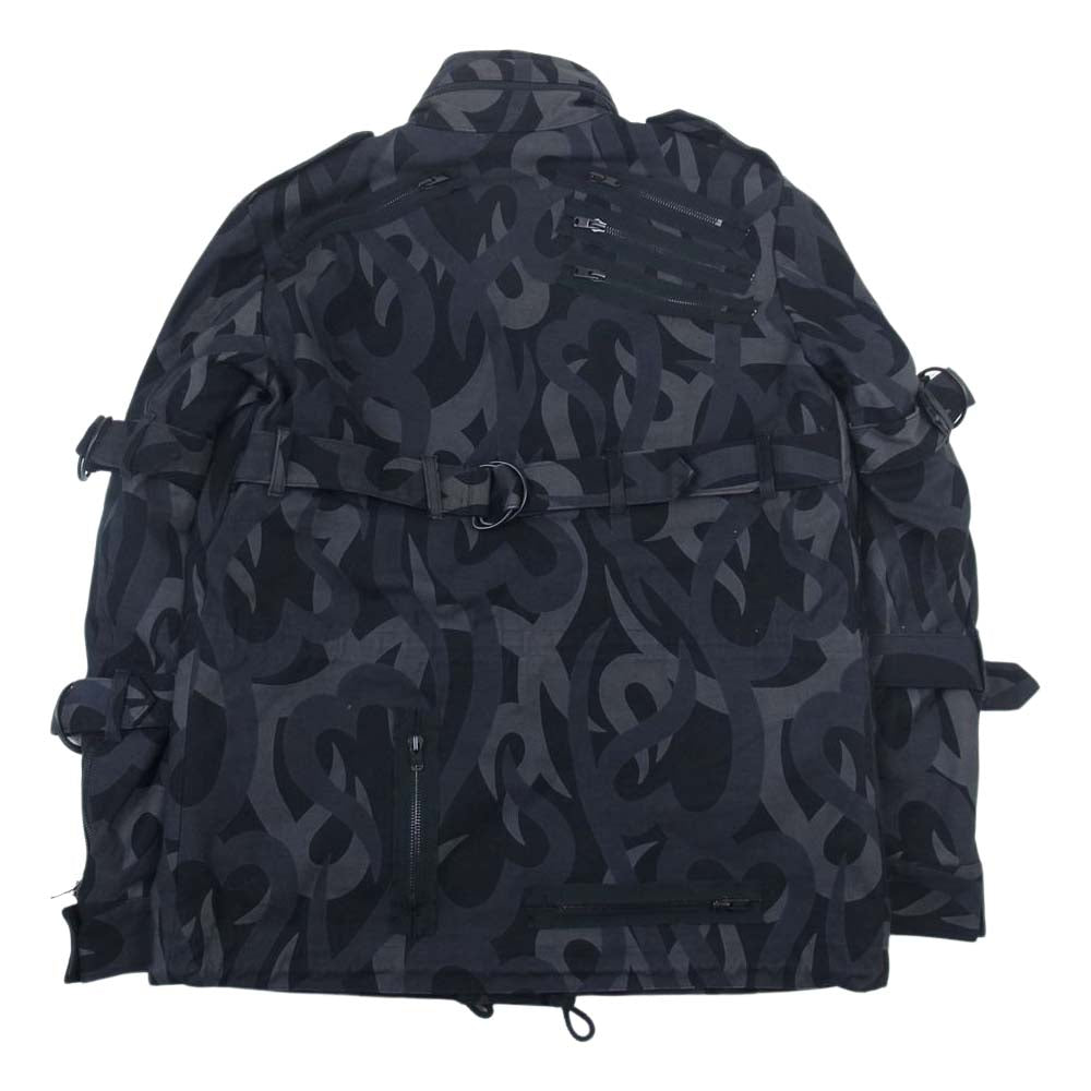 NUMBER(N)INE ナンバーナイン 04AW GIVE PEACE A CHANCE ギブ期 宮下本人期 アーカイブ トライバル 着脱可ボアライナー M-65 ジャケット  グレー系 2【中古】