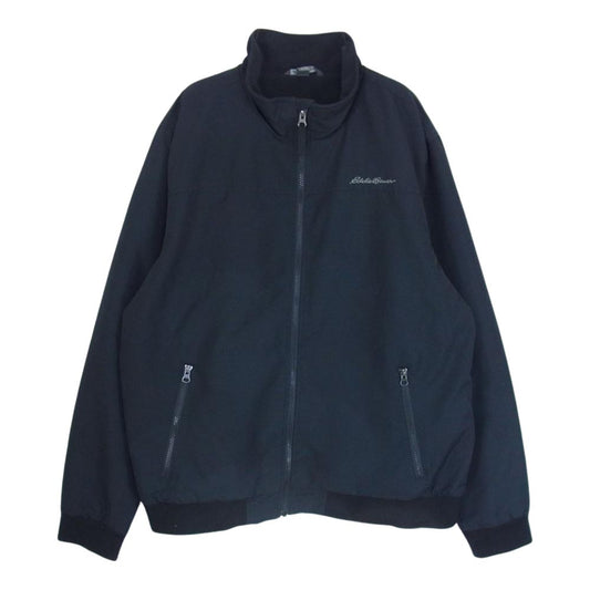 Eddie Bauer エディー・バウアー インナーフリース ナイロン ジャケット ブラック系 XL【中古】