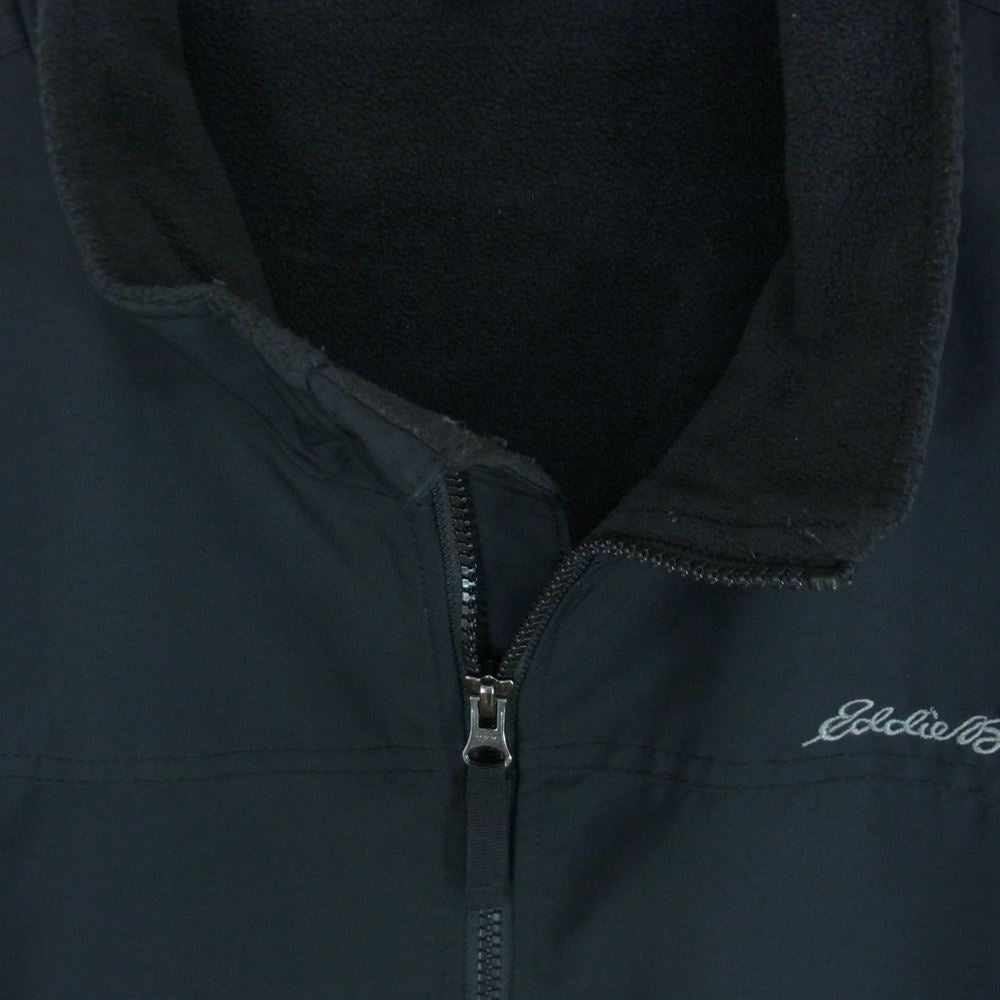 Eddie Bauer エディー・バウアー インナーフリース ナイロン ジャケット ブラック系 XL【中古】