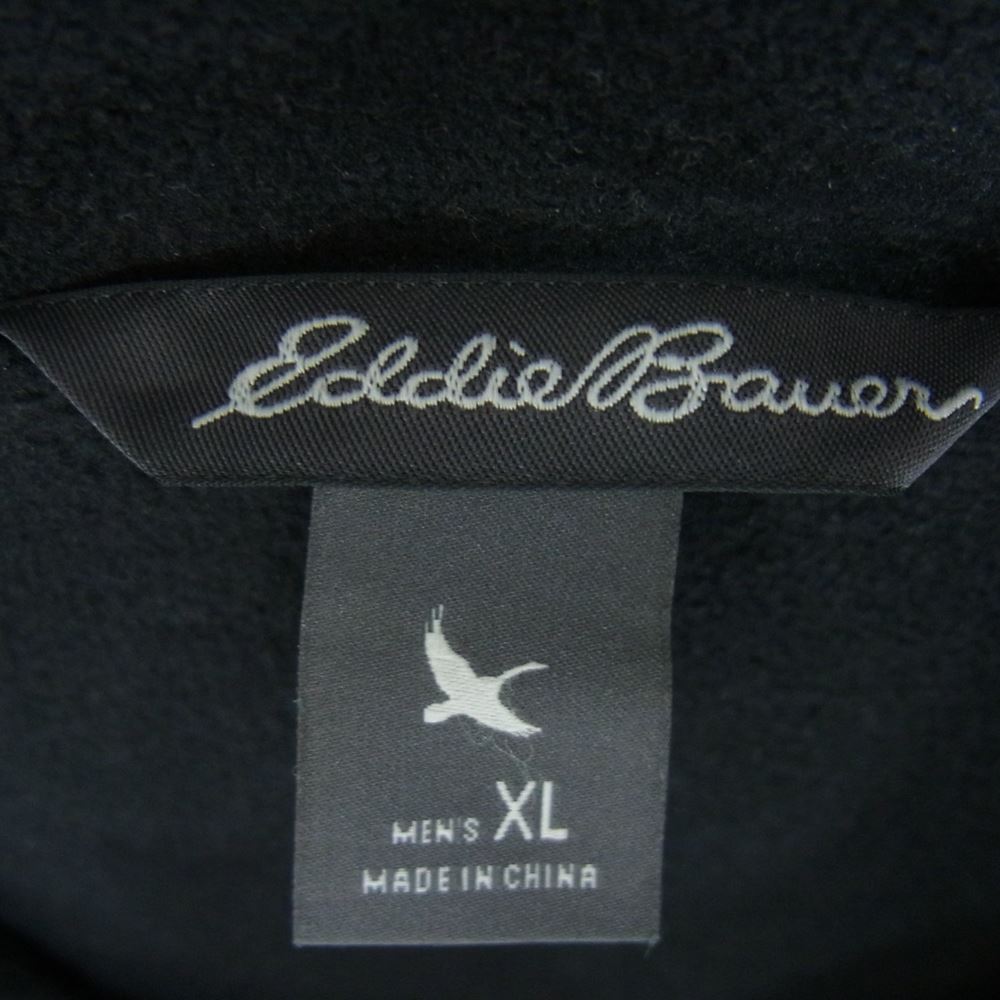 Eddie Bauer エディー・バウアー インナーフリース ナイロン ジャケット ブラック系 XL【中古】