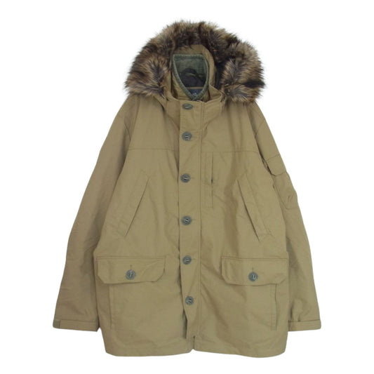 Eddie Bauer エディー・バウアー キルティング ライナー付き フードファー ナイロン ジャケット ベージュ  ベージュ系 L【中古】