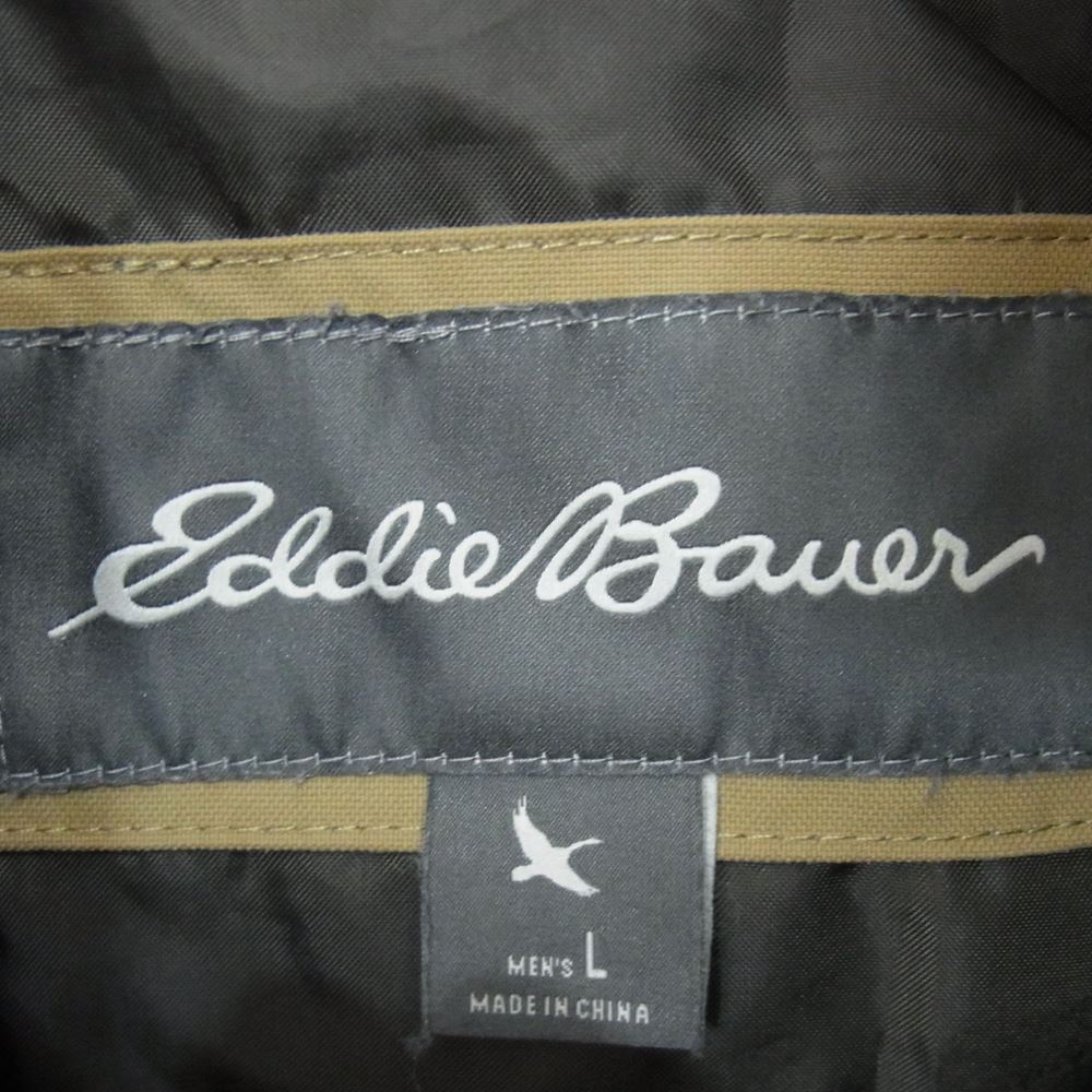 Eddie Bauer エディー・バウアー キルティング ライナー付き フードファー ナイロン ジャケット ベージュ  ベージュ系 L【中古】