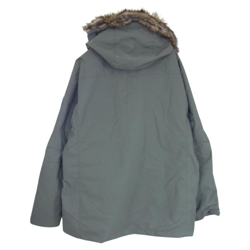 Eddie Bauer エディー・バウアー キルティング ライナー付き フードファー ナイロン ジャケット  カーキ系 XL【中古】