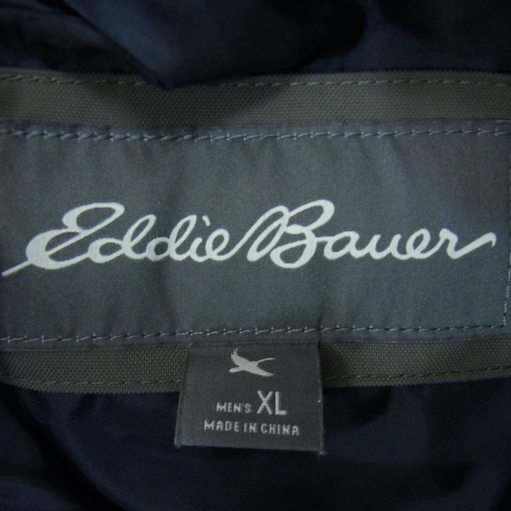Eddie Bauer エディー・バウアー キルティング ライナー付き フードファー ナイロン ジャケット  カーキ系 XL【中古】
