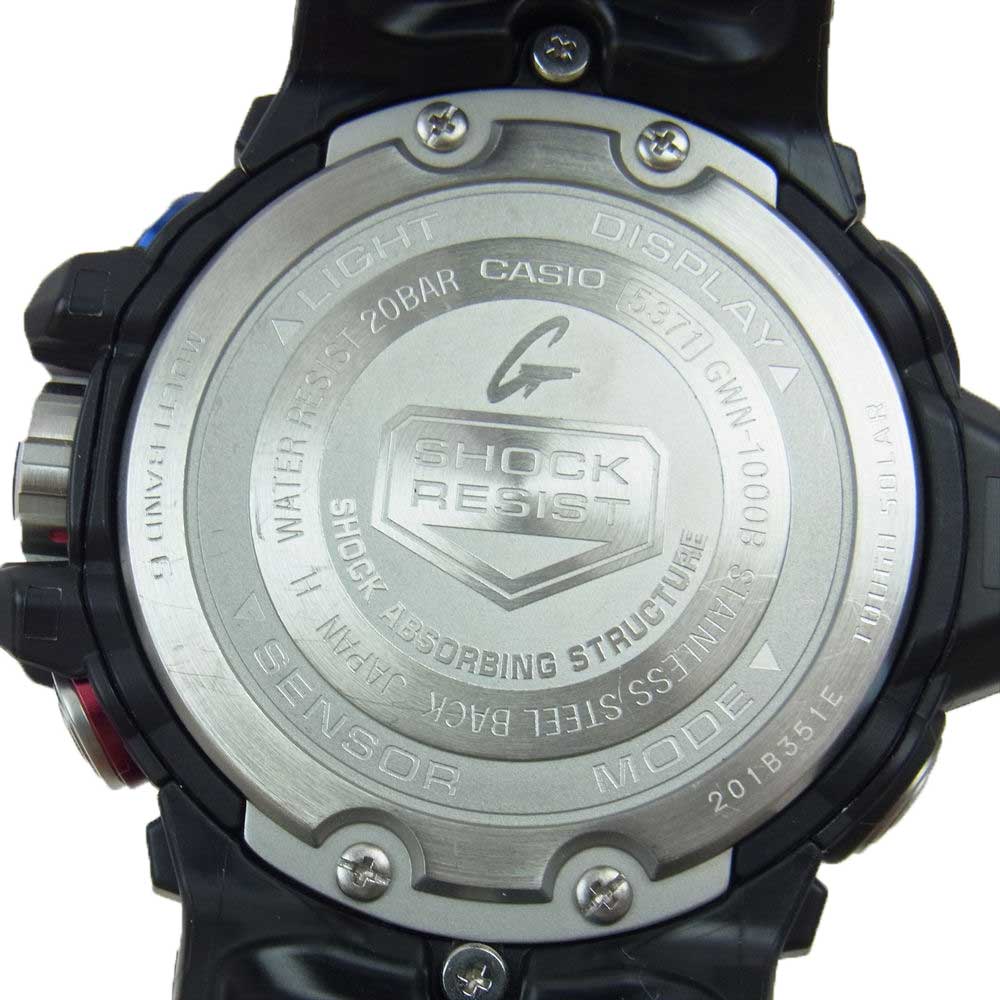 CASIO G-SHOCK カシオ ジーショック GWN-1000B-1BJF GULFMASTER ガルフマスター 耐衝撃構造 20気圧防水 タフソーラー 電波 クォーツ ウオッチ ブラック系【中古】