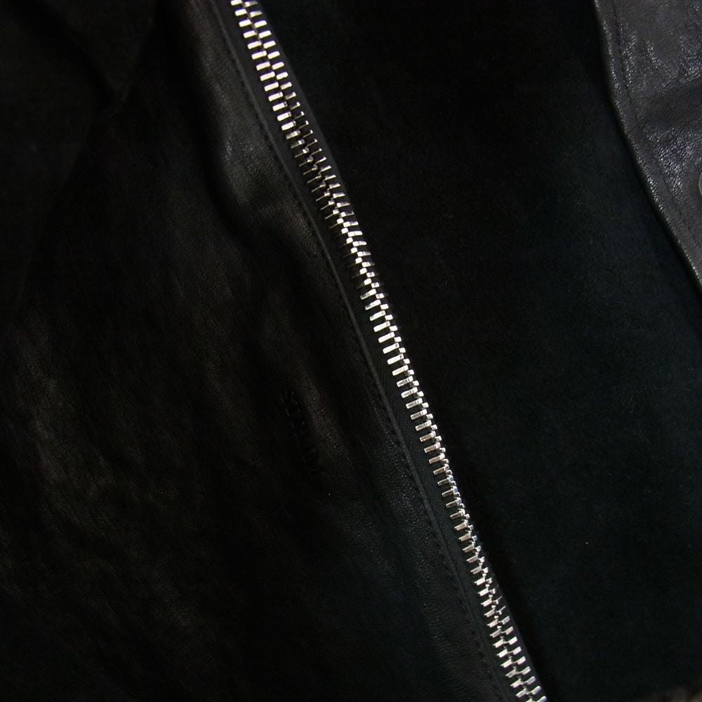 STRUM ストラム STG044-01TAS × T.A.S フルタンニン ピット鞣し シュリンク ホースハイド ショルダー バッグ ブラック系【新古品】【未使用】【中古】