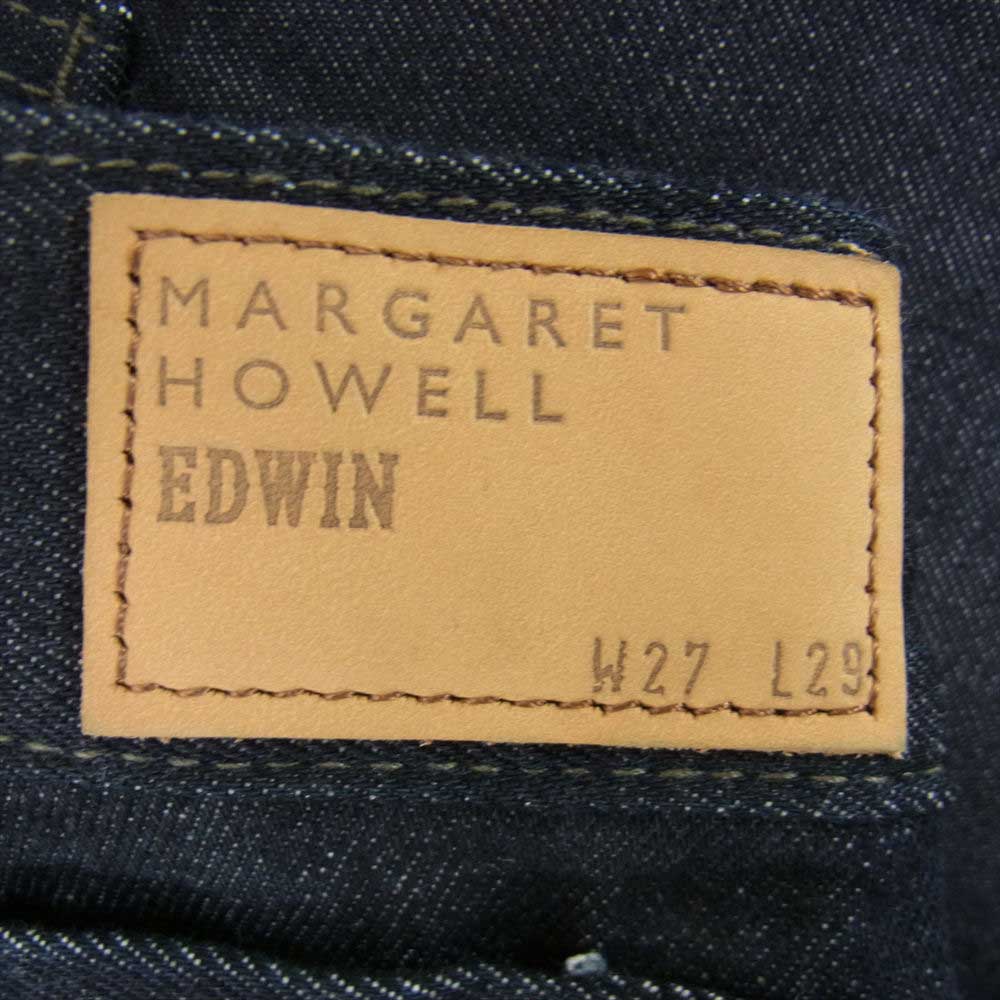 MARGARET HOWELL マーガレットハウエル × EDWIN エドウィン ワイドシルエット ペインター デニム パンツ インディゴブルー系 27【美品】【中古】