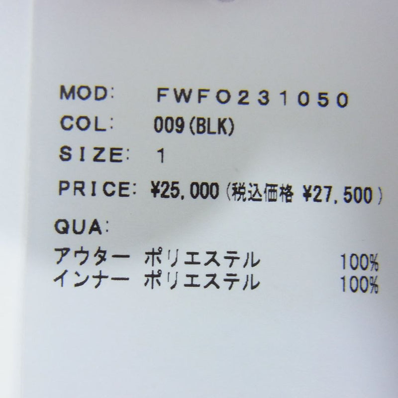 フレイ アイディー FWFO231050　 ウエストシャーリング ワンピース ブラック系 1【極上美品】【中古】
