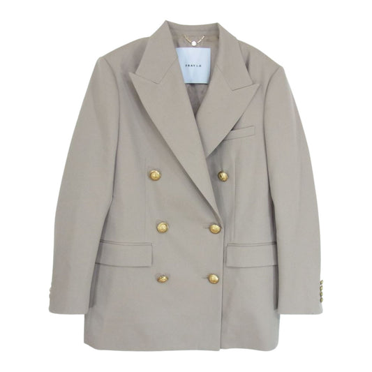 フレイアイディー FWFJ225702 店舗 オフィシャルオンラインストア限定 Wool Classic Blazer ダブルブレスト ジャケット ベージュ系 1【中古】