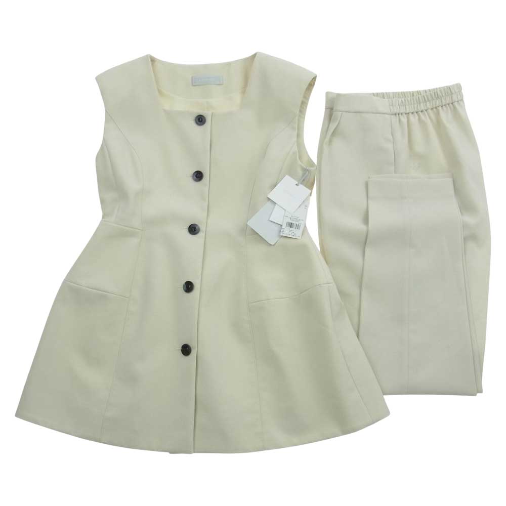 セルフォード 22AW CWF0224014 ノースリーブ ペプラム セットアップ オフホワイト系 38【極上美品】【中古】