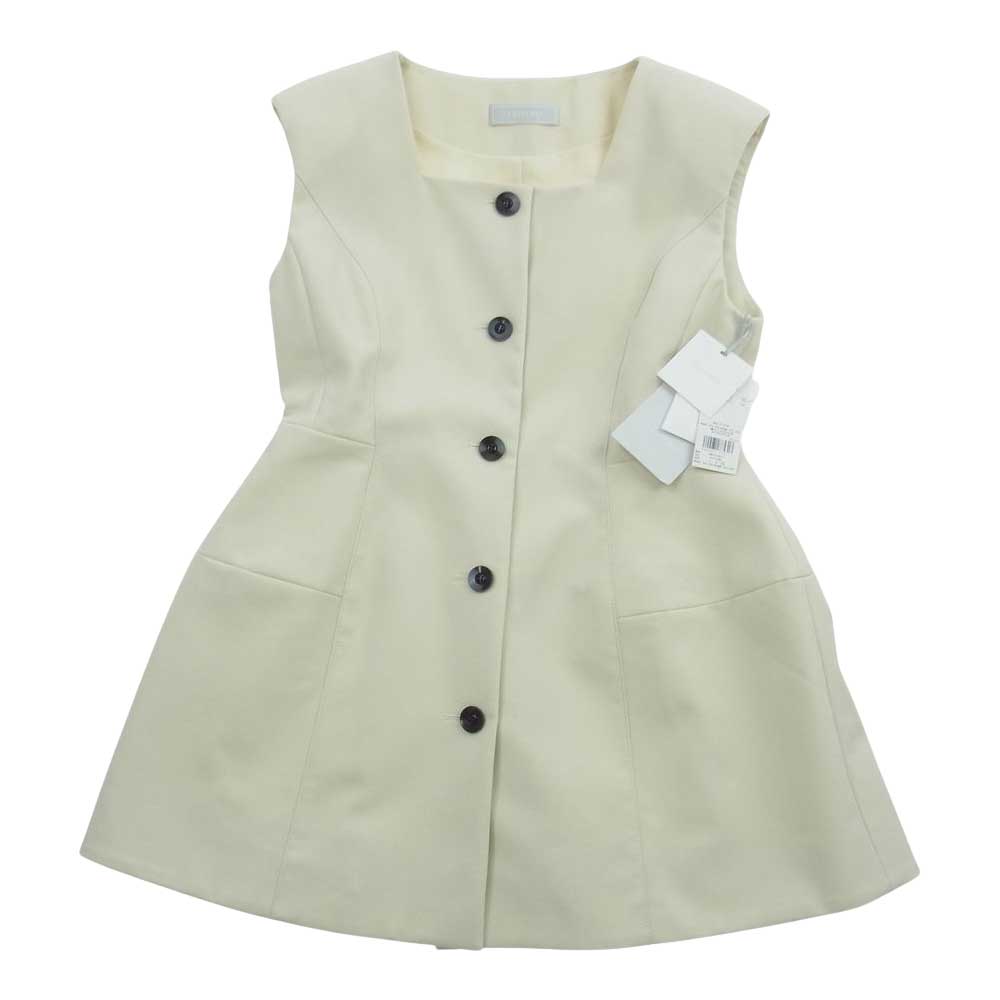 セルフォード 22AW CWF0224014 ノースリーブ ペプラム セットアップ オフホワイト系 38【極上美品】【中古】