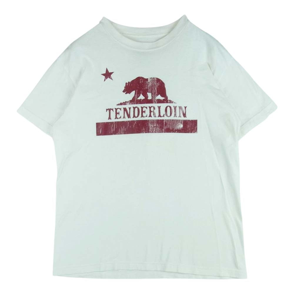 TENDERLOIN テンダーロイン T-TEE4 カリフォルニア ベア クマ 半袖 Tシャツ コットン 日本製 ホワイト系 M【中古】