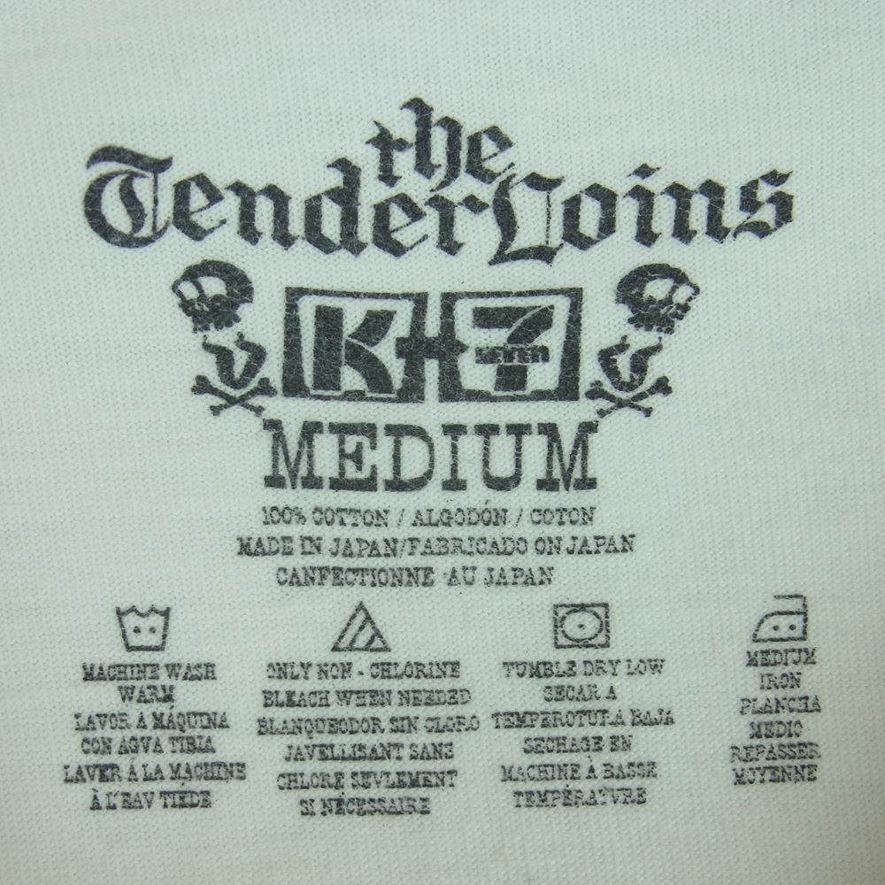 TENDERLOIN テンダーロイン T-TEE4 カリフォルニア ベア クマ 半袖 Tシャツ コットン 日本製 ホワイト系 M【中古】