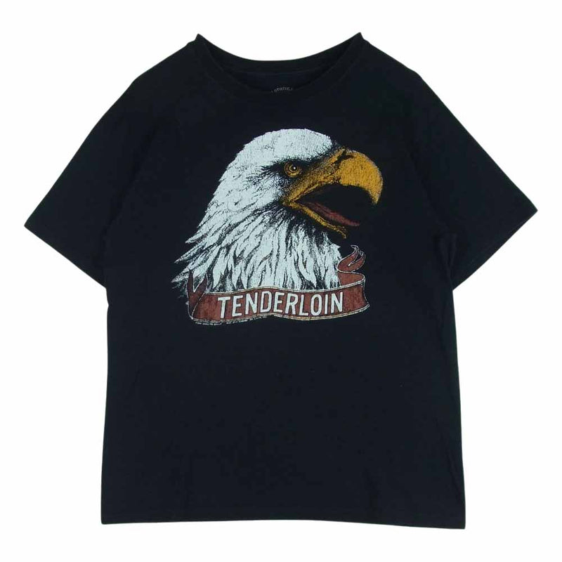 TENDERLOIN テンダーロイン T-TEE 3 SCREAMING EAGLES イーグル プリント 半袖 Tシャツ ブラック系 M【中古】